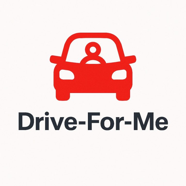 Red car icon with a person inside, labeled "Drive-For-Me."